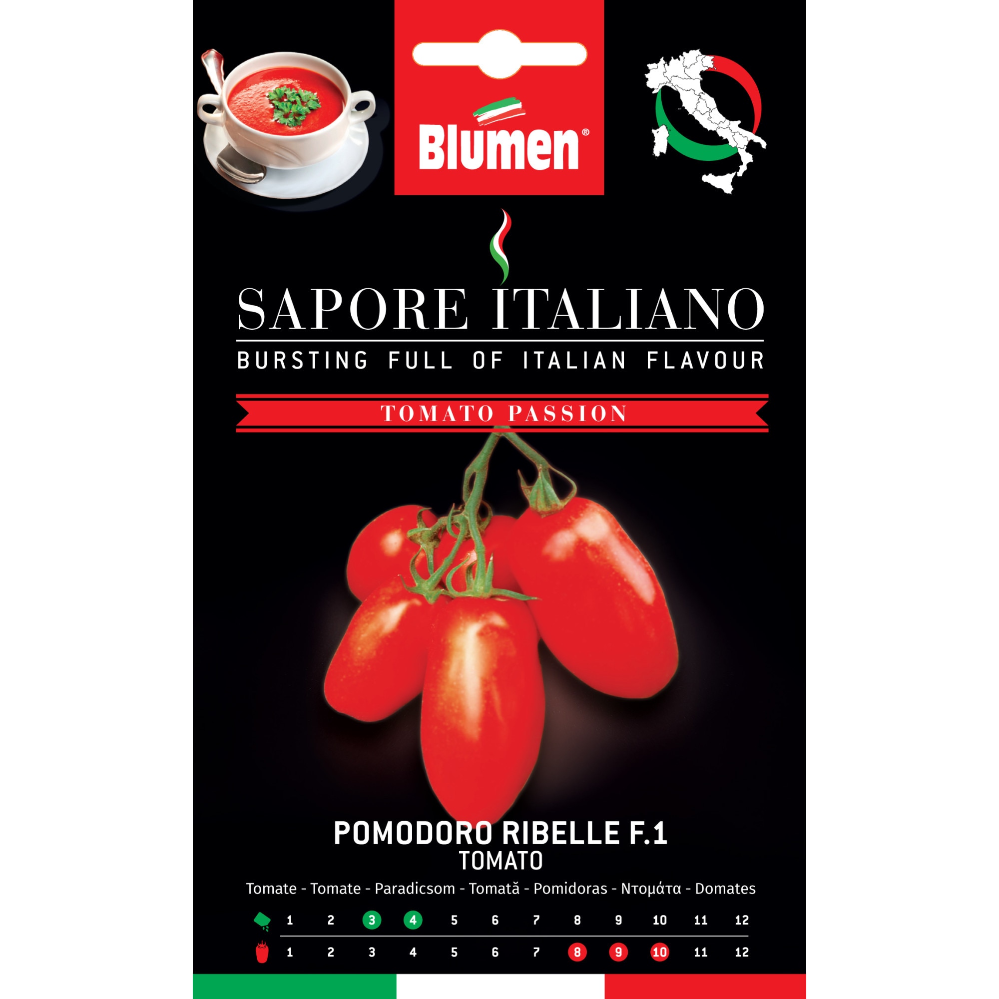 Seminte de rosii premium Blumen, colectia Sapore Italiano, soi Ribelle F.1