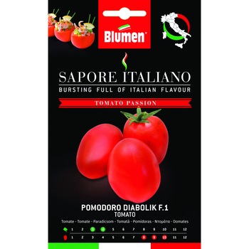 Seminte de rosii premium Blumen, colectia Sapore Italiano, soi Diabolik F.1 Seminte de rosii premium Blumen, colectia Sapore Italiano, soi Diabolik F.1