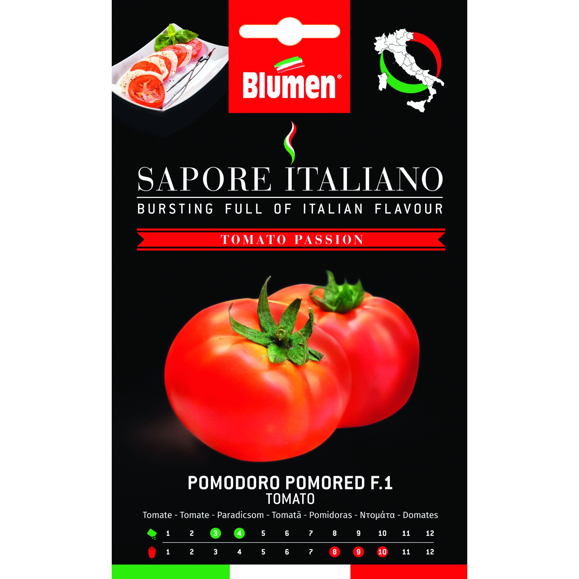 Seminte de rosii premium Blumen, colectia Sapore Italiano, soi Pomored F.1