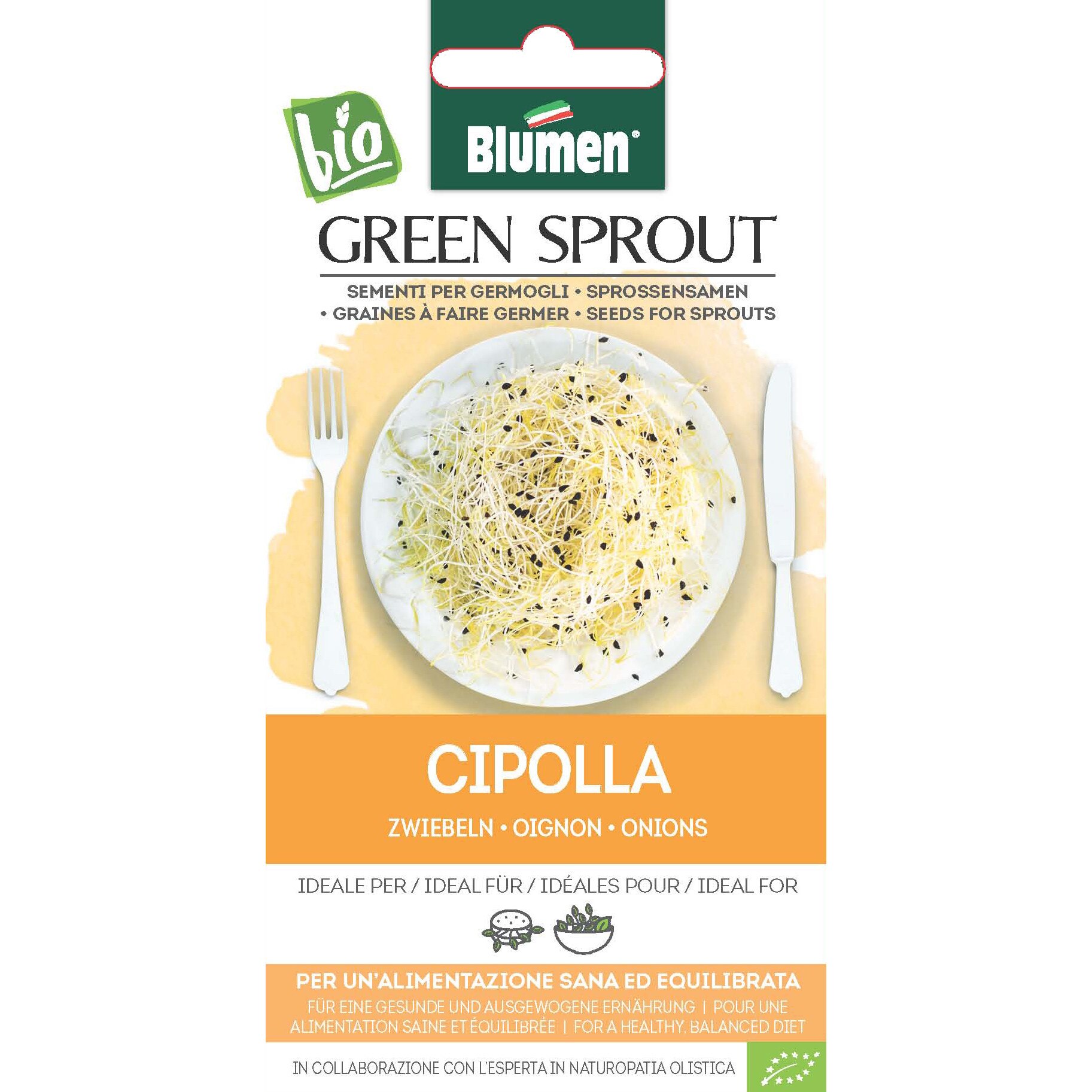 Seminte de germeni pentru consum BIO Blumen, soi Cipolla - Ceapa