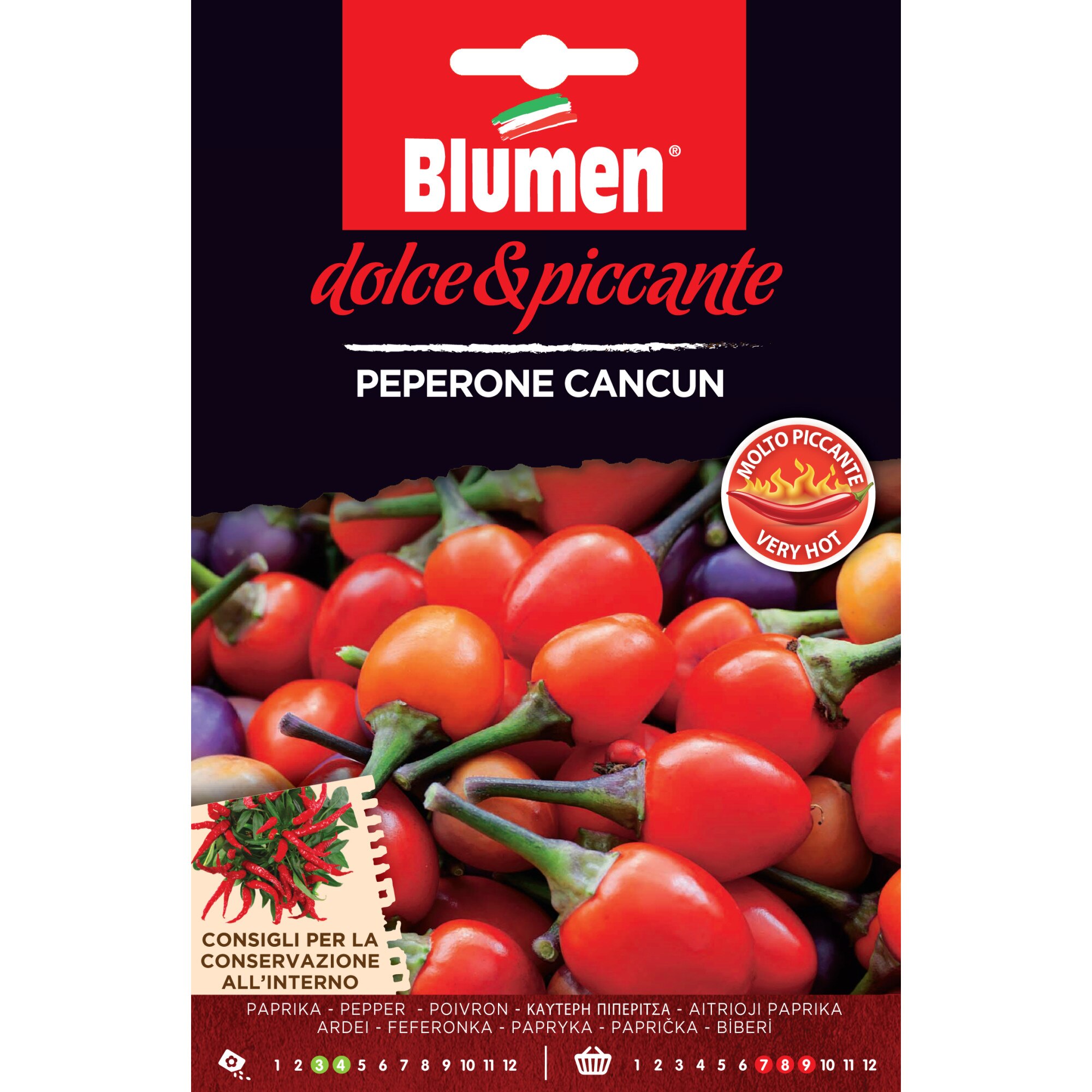 Seminte de ardei iuti premium Blumen, colectia Dolce e Piccante, soi Cancun