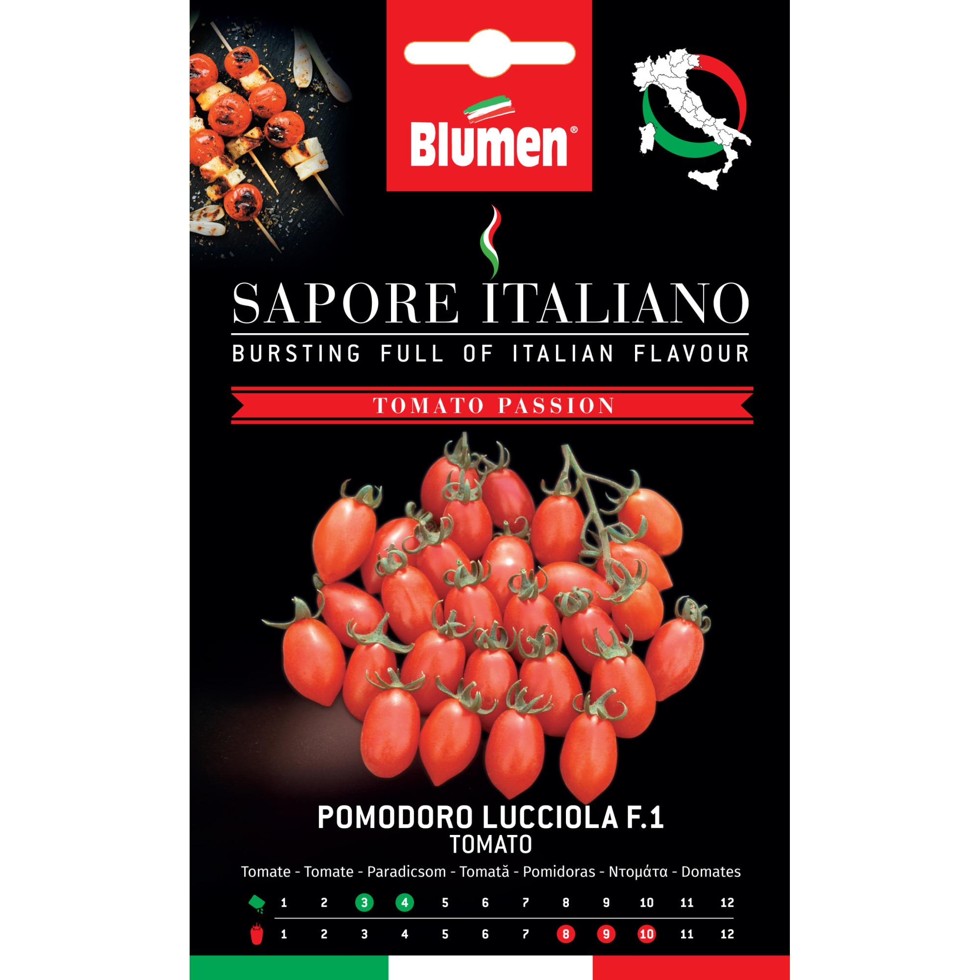 Seminte de rosii premium Blumen, colectia Sapore Italiano, soi Lucciola F.1