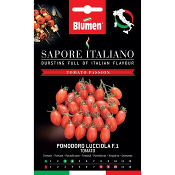 Seminte de rosii premium Blumen, colectia Sapore Italiano, soi Lucciola F.1 Seminte de rosii premium Blumen, colectia Sapore Italiano, soi Lucciola F.1