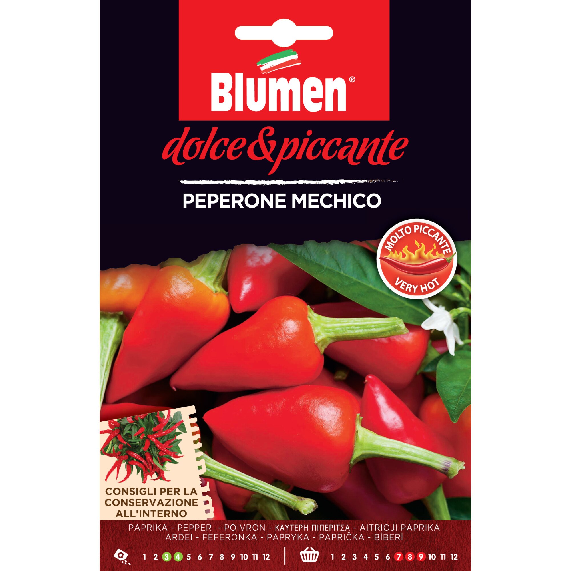 Seminte de ardei iuti premium Blumen, colectia Dolce e Piccante, soi Mechico