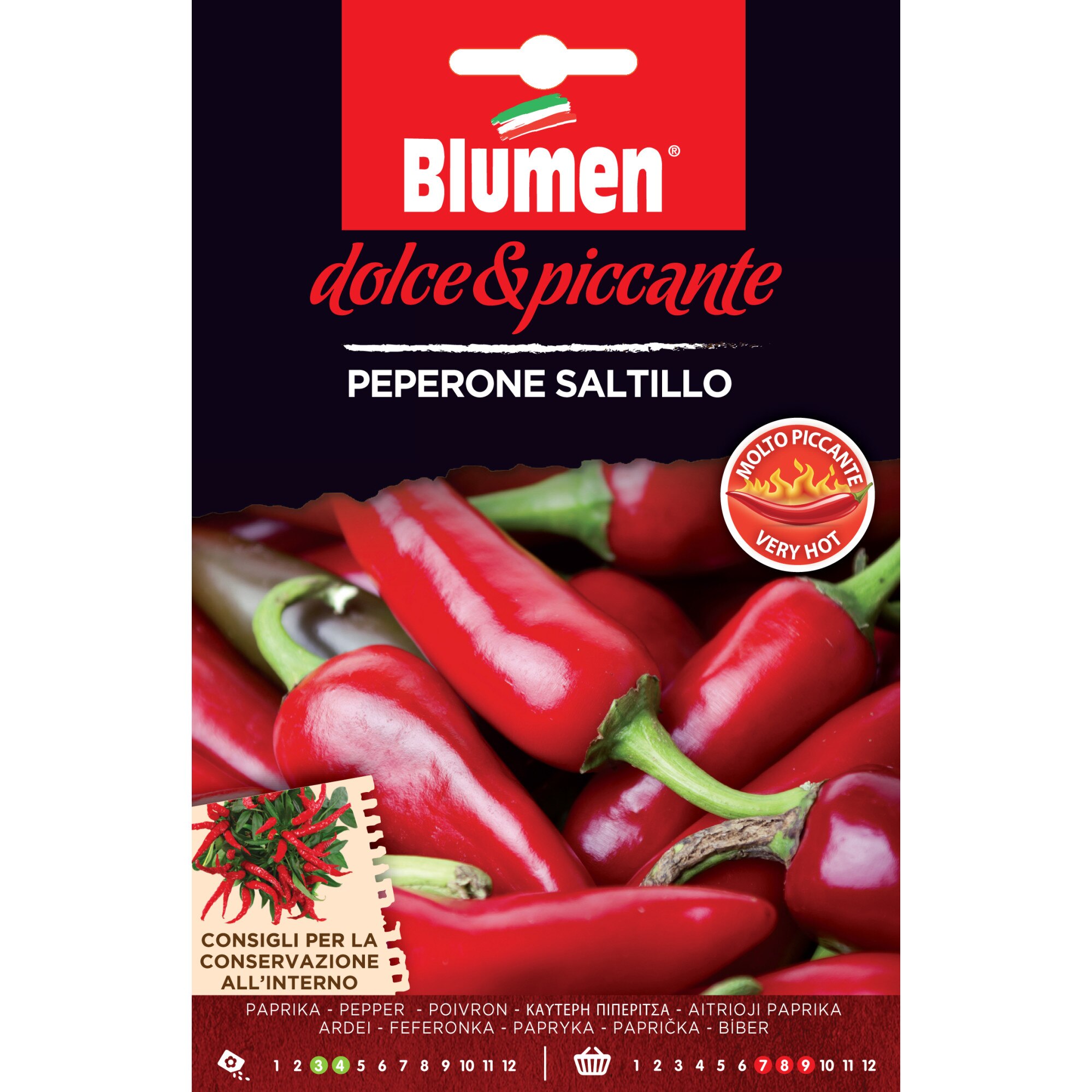 Seminte de ardei iuti premium Blumen, colectia Dolce e Piccante, soi Saltillo