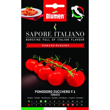 Seminte de rosii premium Blumen, colectia Sapore Italiano, soi Zucchero F.1 Seminte de rosii premium Blumen, colectia Sapore Italiano, soi Zucchero F.1