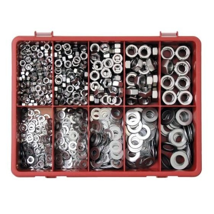 Set piulite si saibe din inox 890 buc QFT6154400K CROM