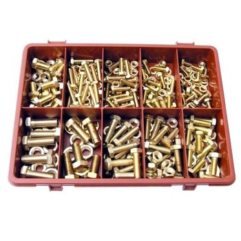 Set suruburi, piulite, saibe din alama 110 buc QFT6155400K CROM Set suruburi, piulite, saibe din alama 110 buc QFT6155400K CROM