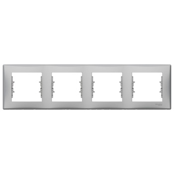 Rama 4 module orizontala, IP20, Aluminiu, Schneider Sedna Rama 4 module orizontala, IP20, Aluminiu, Schneider Sedna