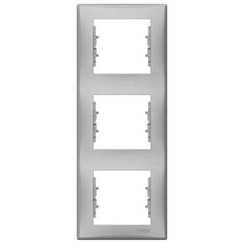 Rama tripla verticala, IP20, Aluminiu, Schneider Sedna Rama tripla verticala, IP20, Aluminiu, Schneider Sedna