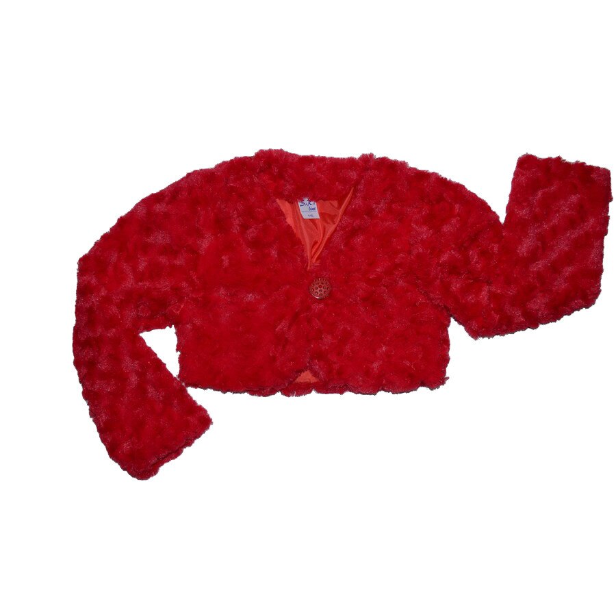 Bolero elegant din blanita NN, Poliester, Rosu