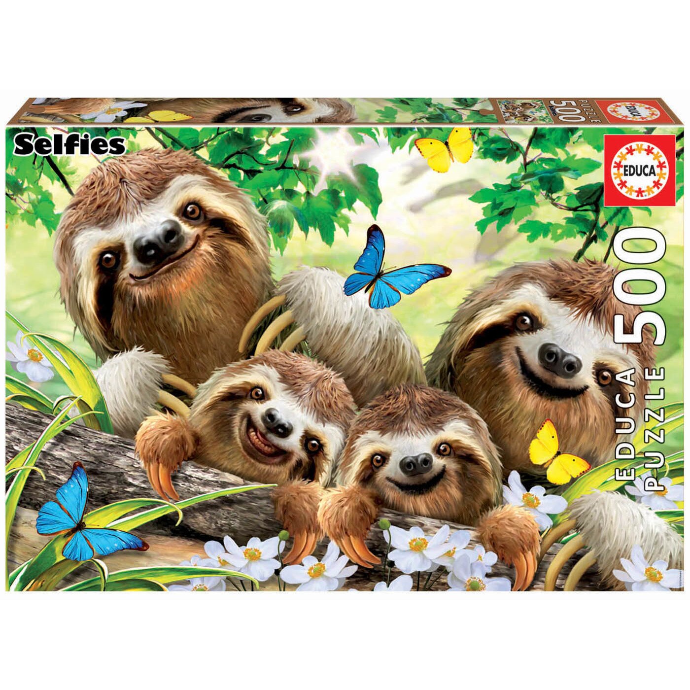 Puzzle 500 piese Sloth Family Selfie 18450, Educa