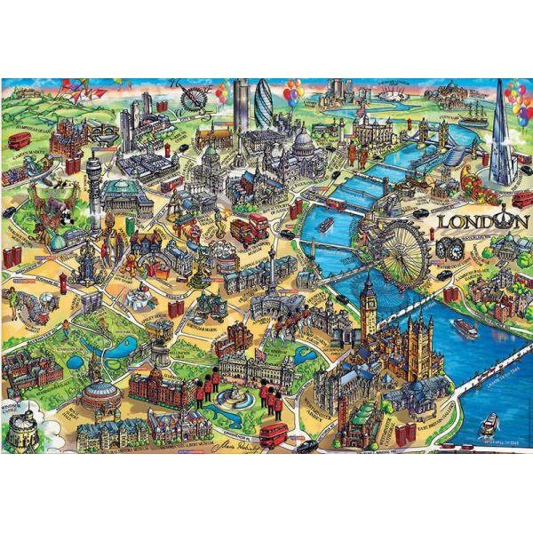 Puzzle Educa 500 piese Harta Londrei