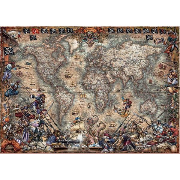 Puzzle Educa - Pirates Map 2.000 piese