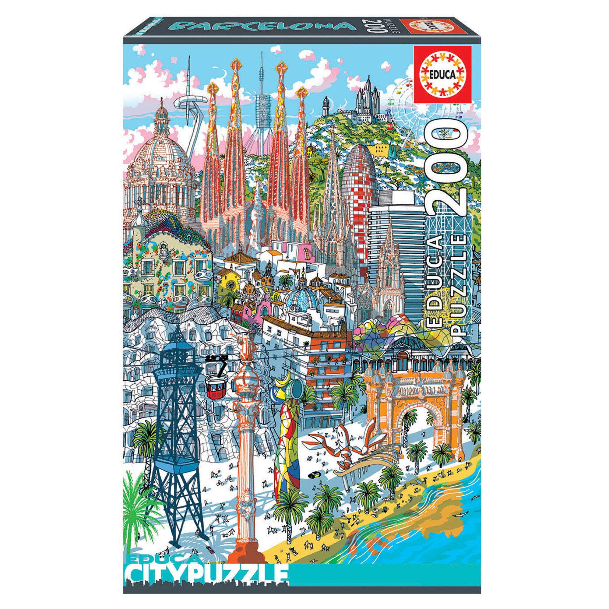 Puzzle 200 piese City Barcelona 18473, Educa