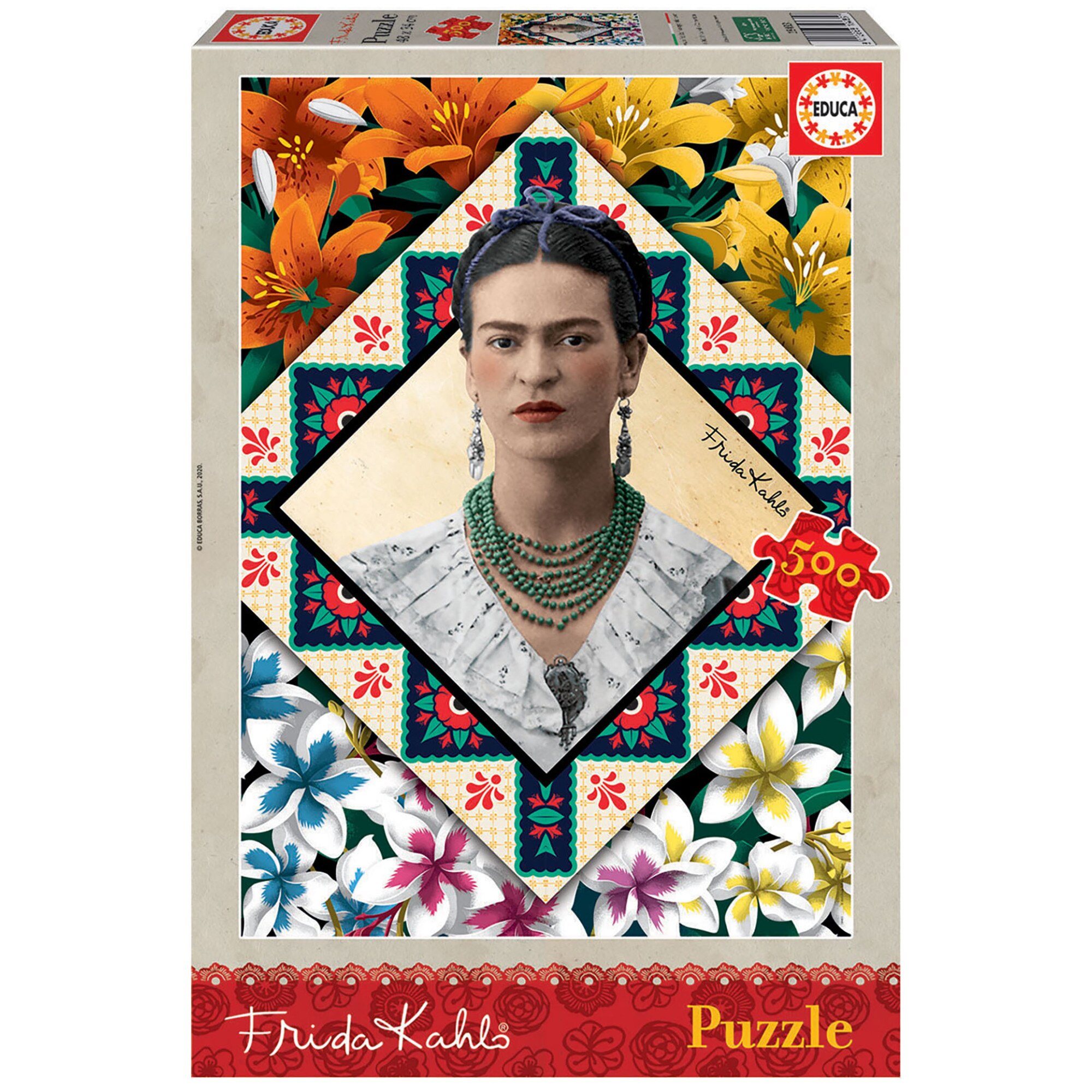 Puzzle 500 piese Frida Kahlo 18483, Educa