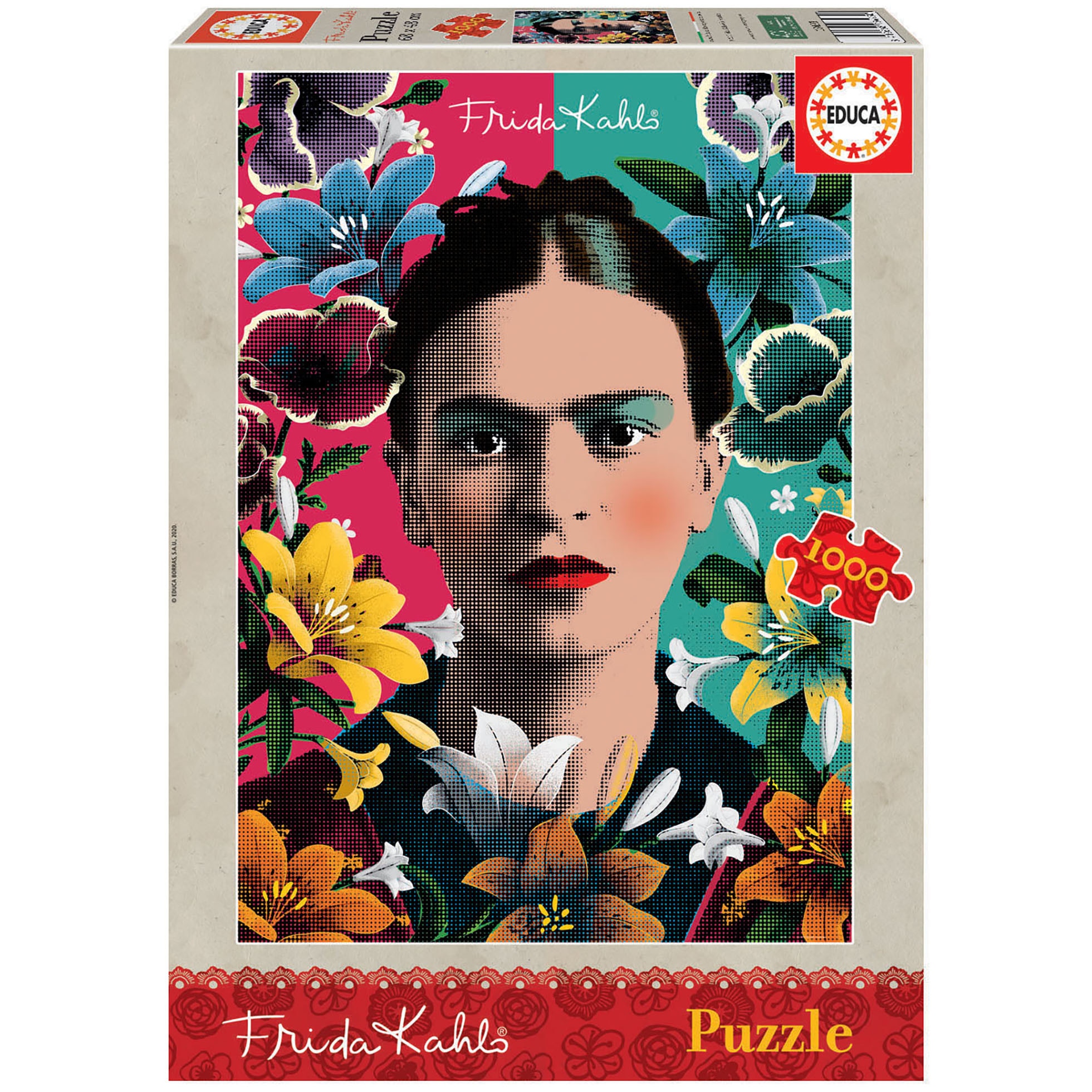 Puzzle 1000 piese Frida Kahlo 18493, Educa