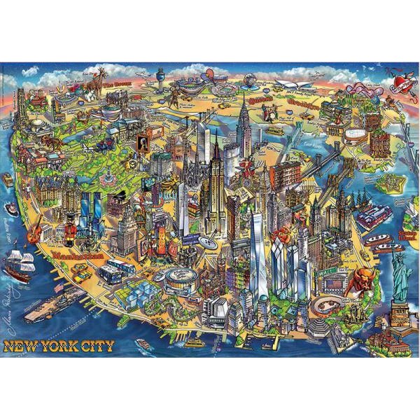 Puzzle Educa 500 piese Harta New York-ului