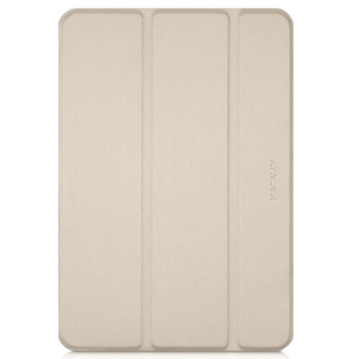 Macally Stand Case - полиуретанов калъф и поставка за iPad 7 (2019) (златист)