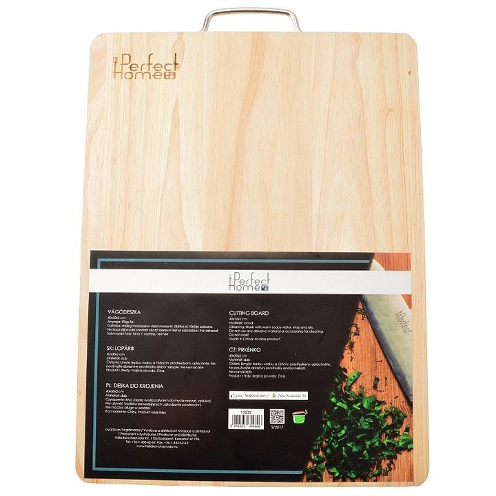 Tocator lemn 48*33*2cm maner metal