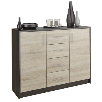 Comoda moderna, PVC, U-1 WENGE MIX SONOMA, 85x35x110 Comoda moderna, PVC, U-1 WENGE MIX SONOMA, 85x35x110