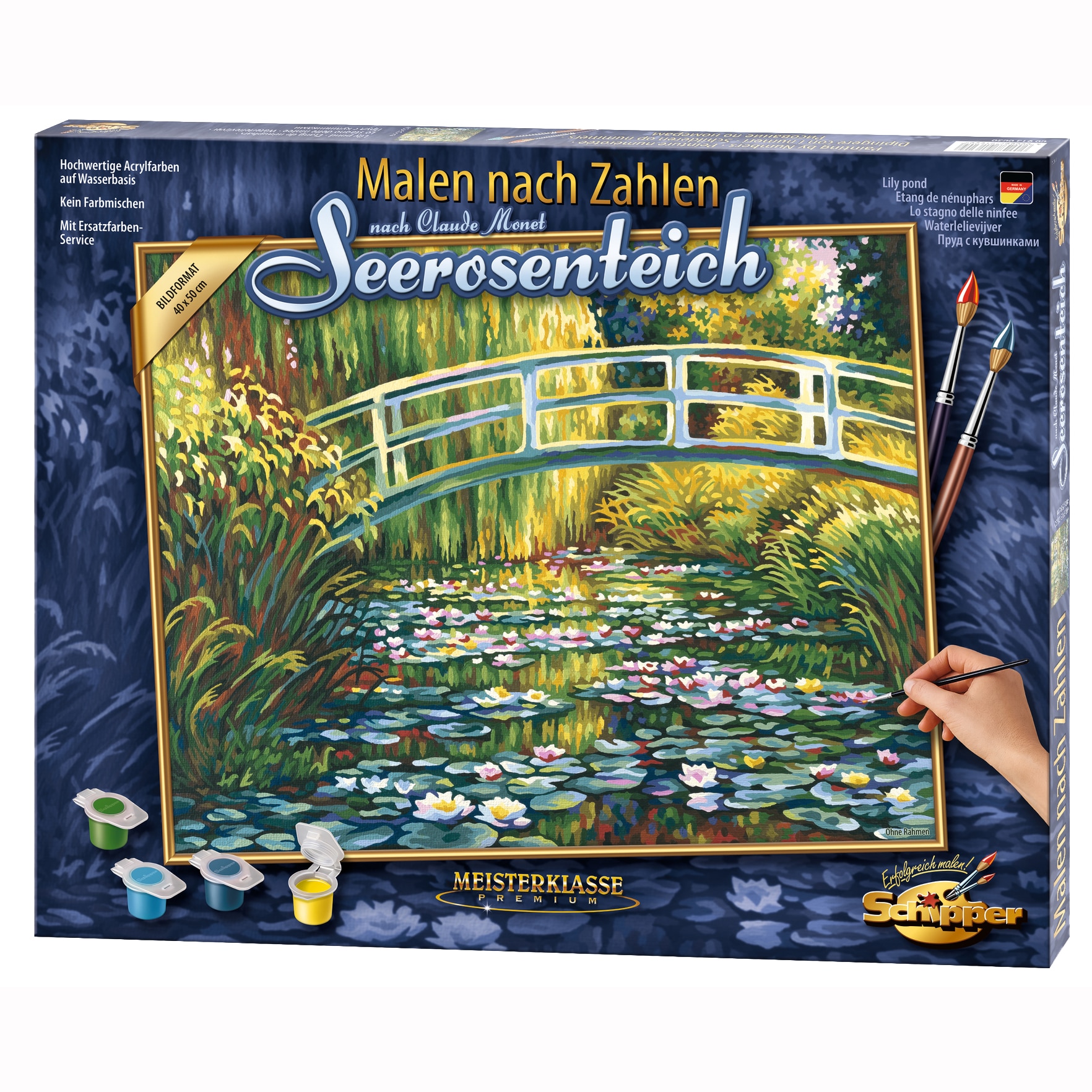 Set pictura pe numere Schipper - Lily pond, 40x50 cm