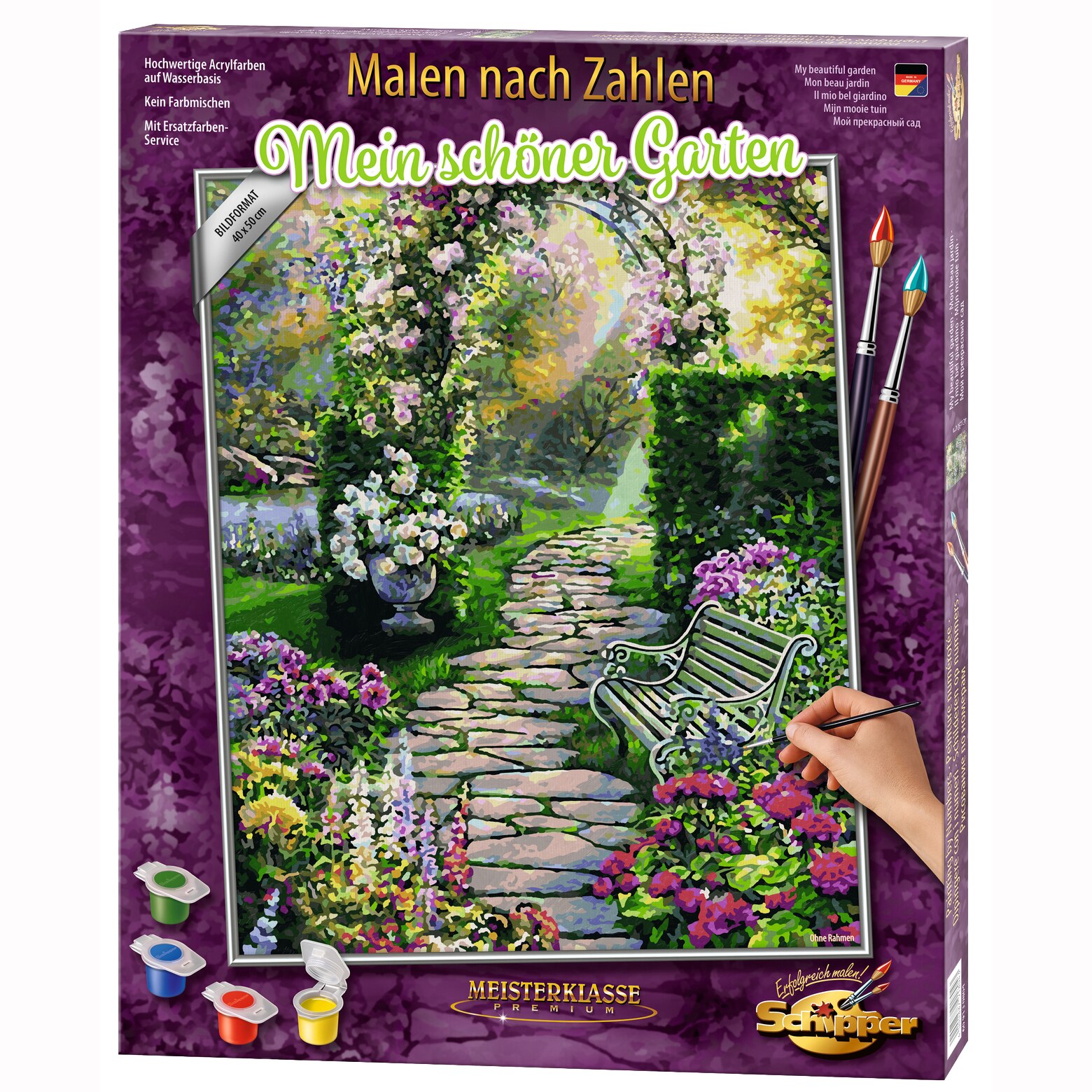 Set pictura pe numere Schipper - My beautiful garden, 40x50 cm