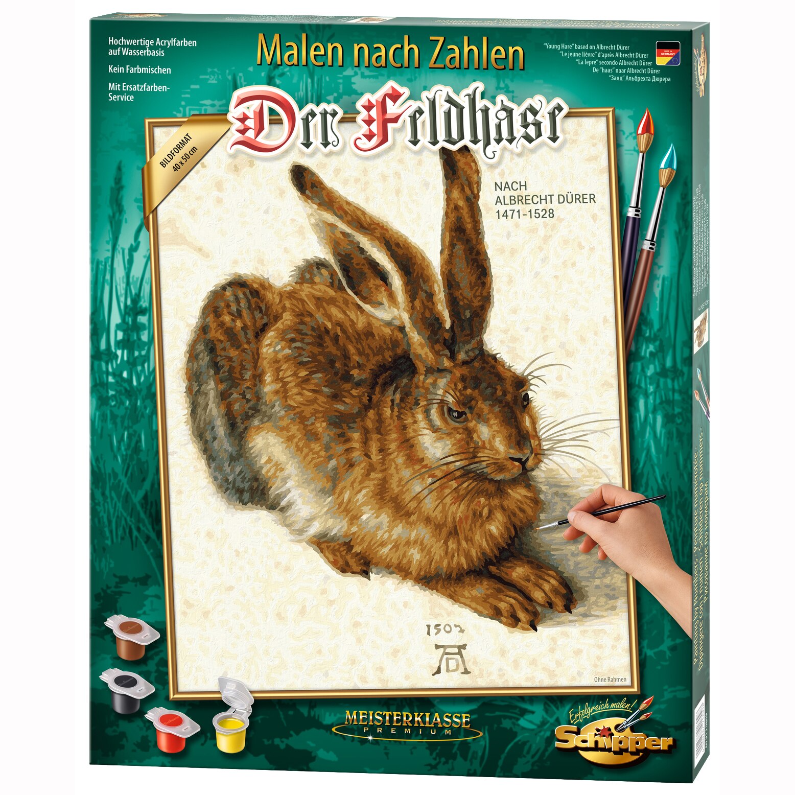 Set pictura pe numere Schipper - Young Hare, 40x50 cm