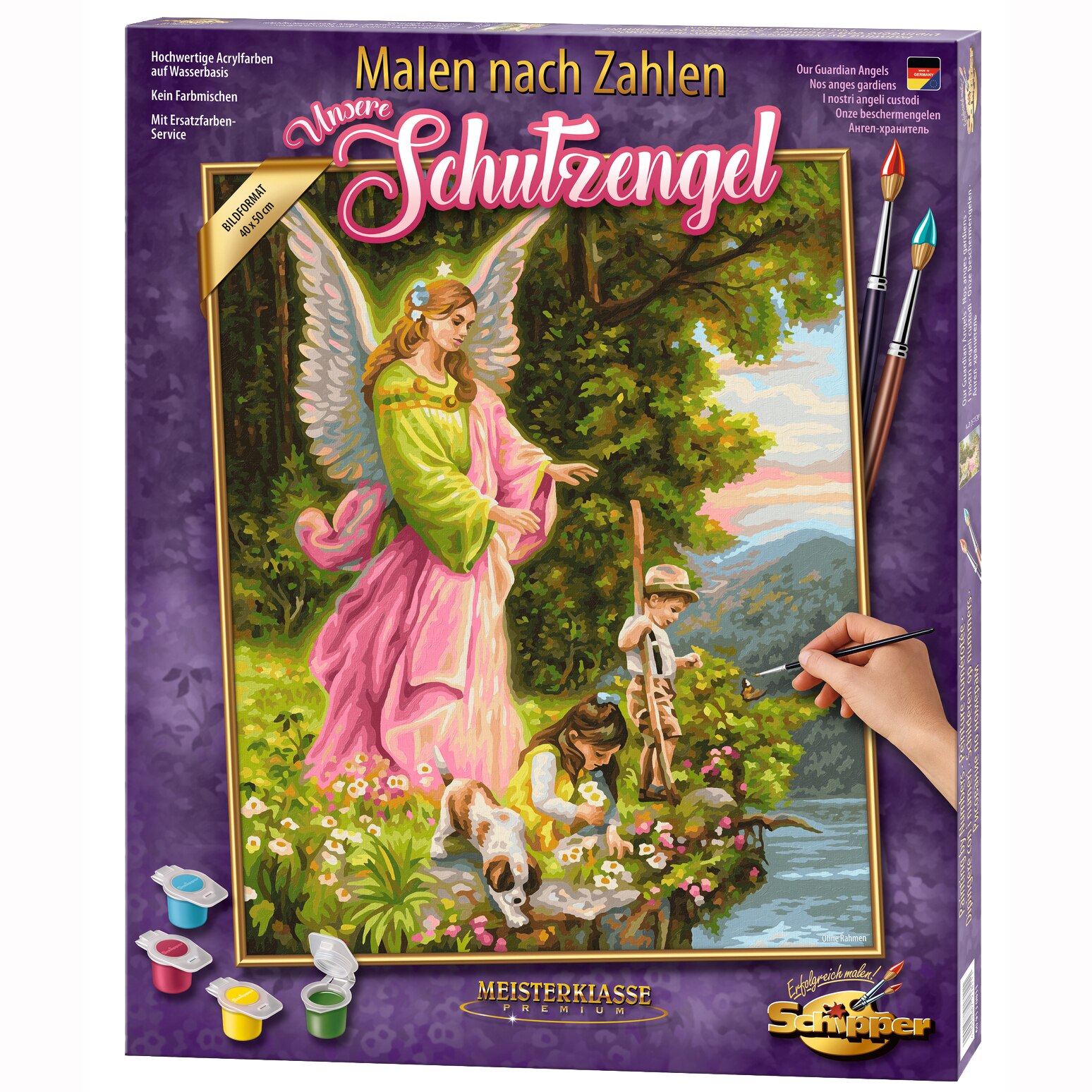 Set pictura pe numere Schipper - Our Guardian Angels, 40x50 cm