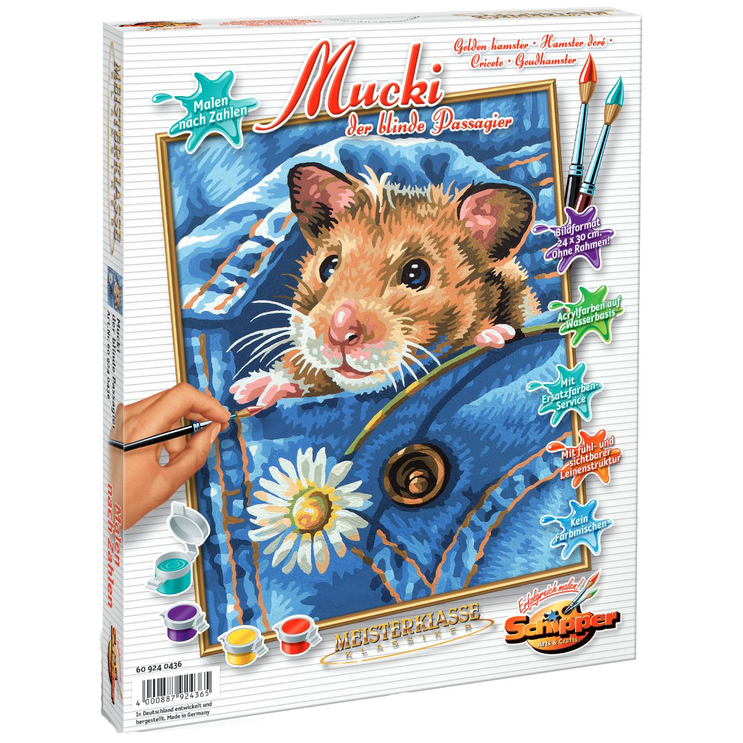 Set pictura pe numere Schipper - Mucki the blind Passenger, 24x30 cm