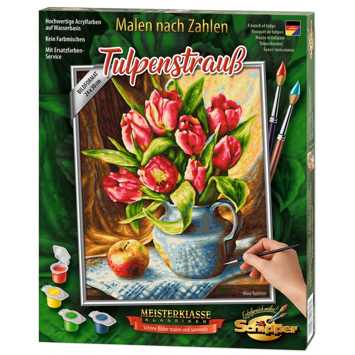Set pictura pe numere Schipper - A bunch of tulips, 24x30 cm