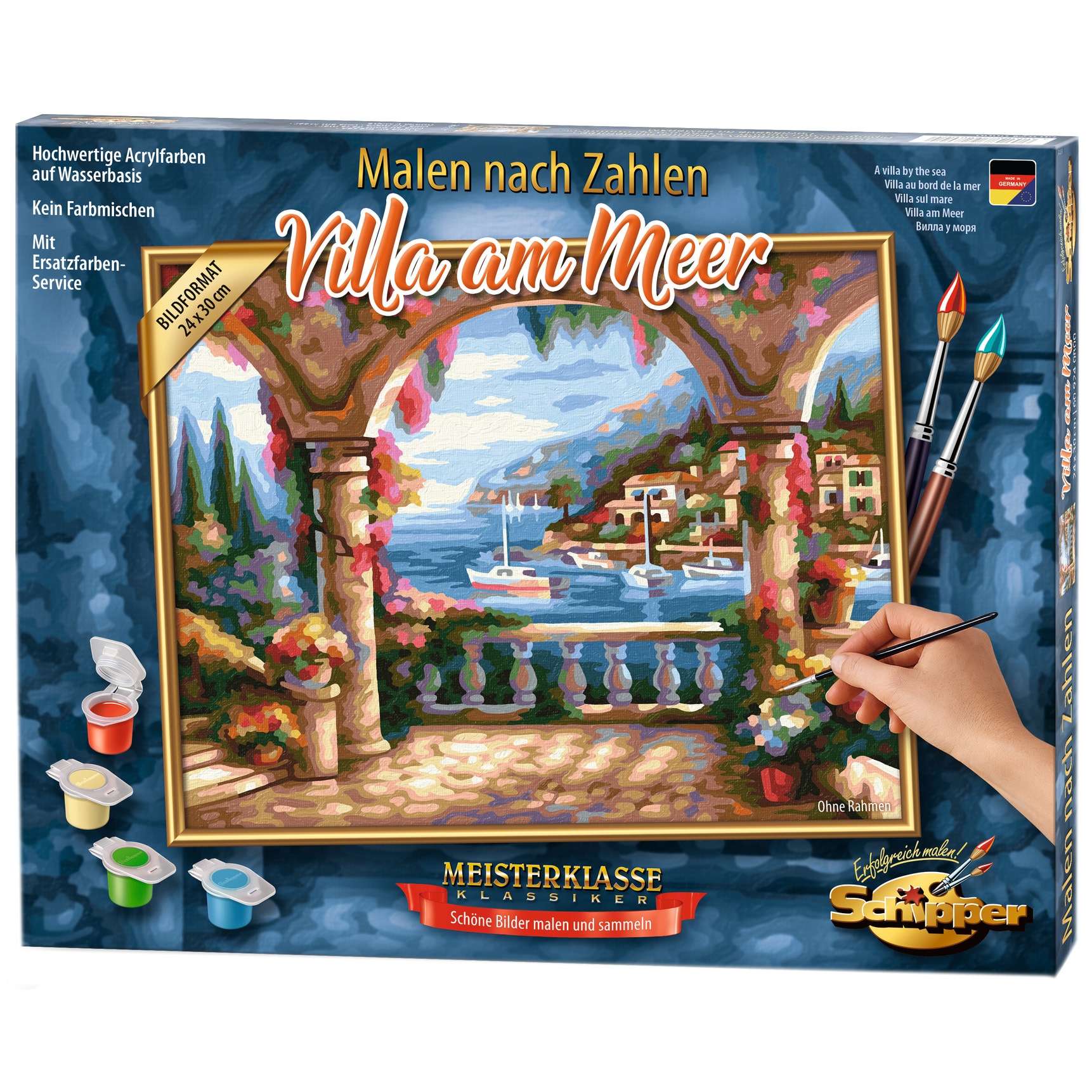 Set pictura pe numere Schipper - A villa by the sea, 24x30 cm