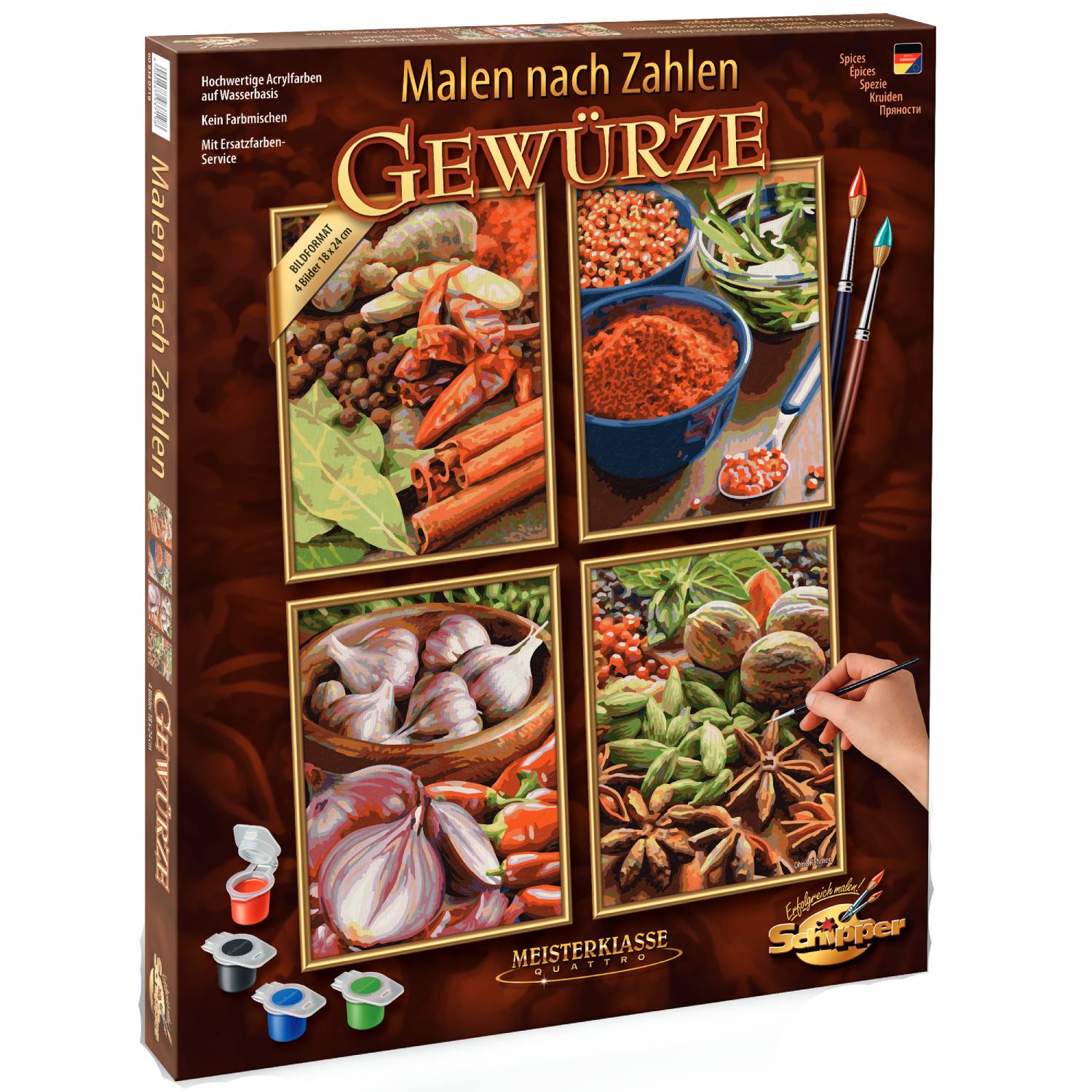 Set pictura pe numere Schipper Quattro- Spices, 36x48 cm