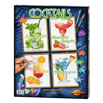 Set pictura pe numere Schipper Quattro- Cocktails, 36x48 cm Set pictura pe numere Schipper Quattro- Cocktails, 36x48 cm