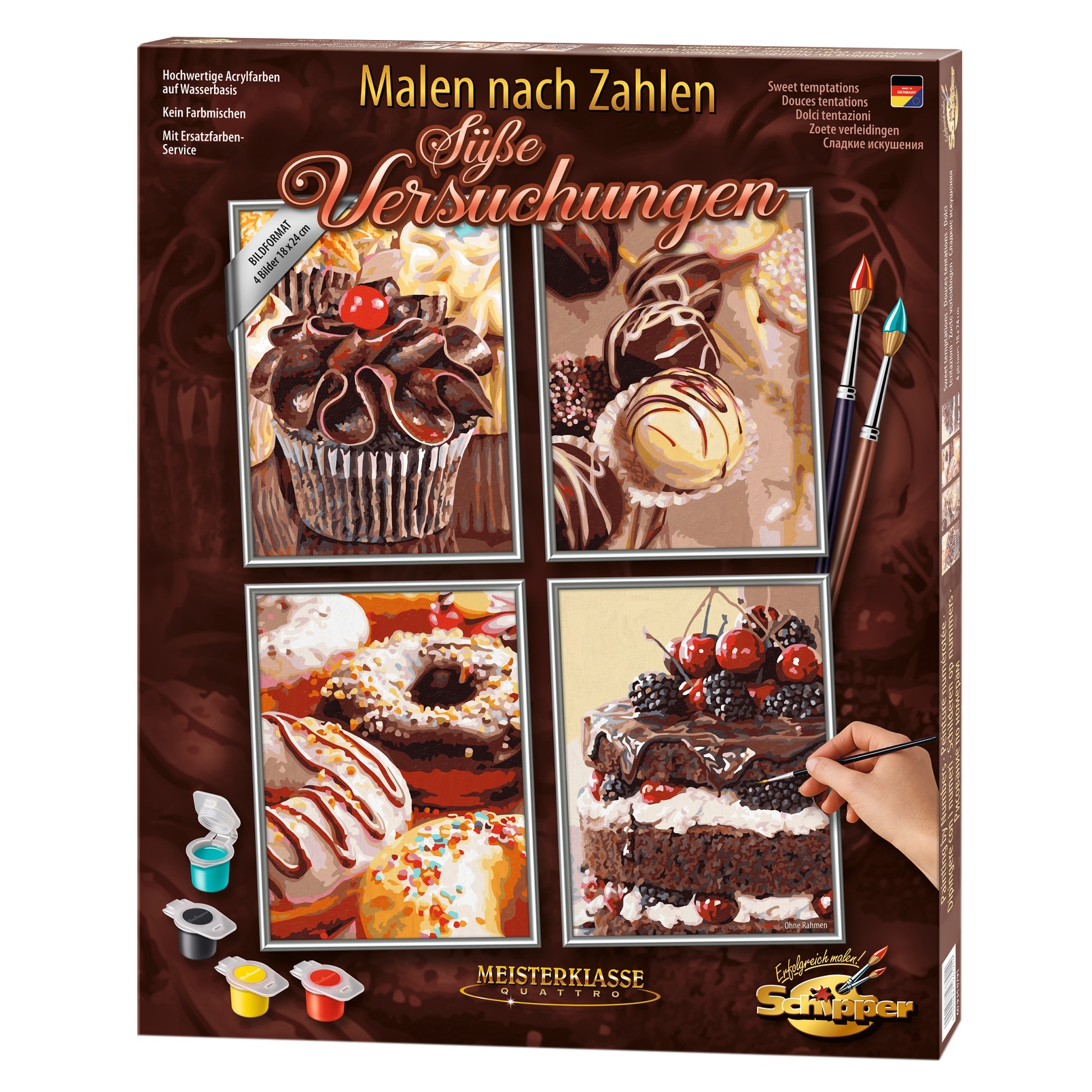 Set pictura pe numere Schipper Quattro- Sweet temptations, 36x48 cm