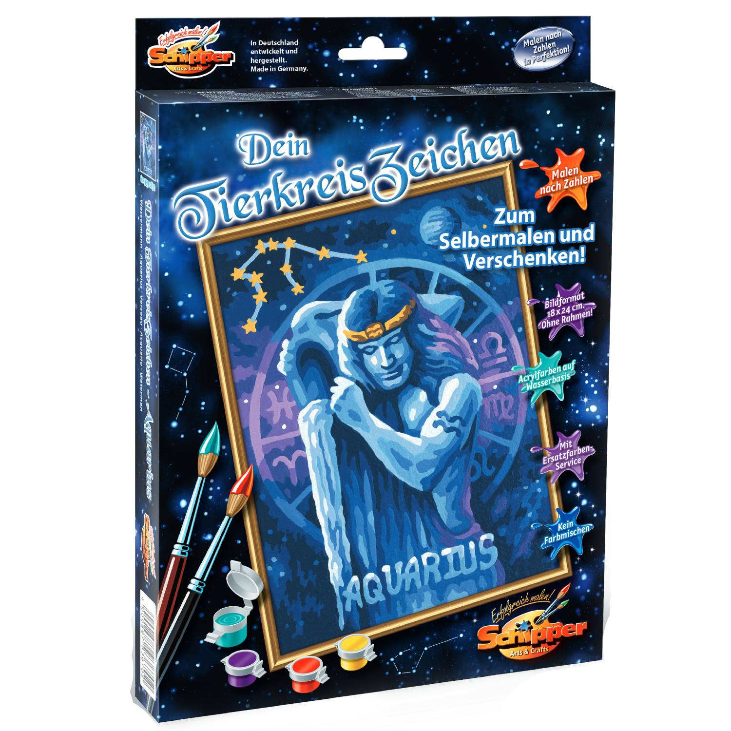 Set pictura pe numere Schipper - Aquarius, 18x24 cm