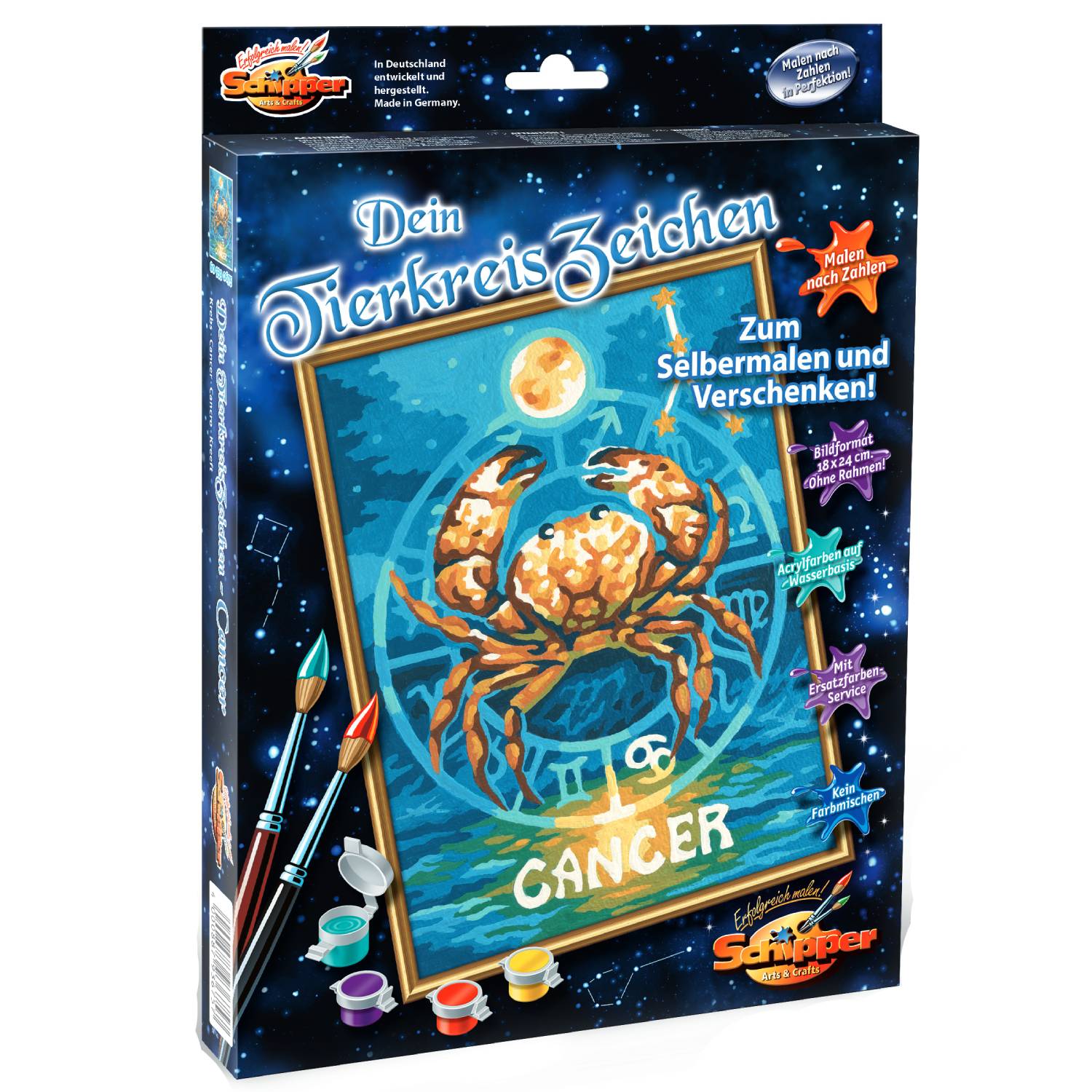 Set pictura pe numere Schipper - Cancer, 18x24 cm