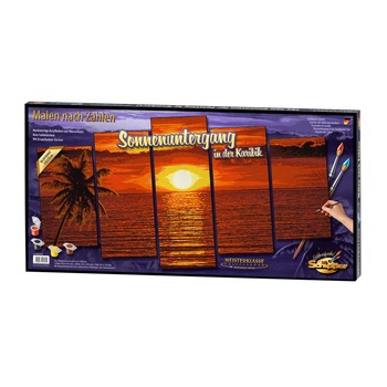 Set pictura pe numere Schipper - Caribbean Sunset, 132x72 cm Set pictura pe numere Schipper - Caribbean Sunset, 132x72 cm