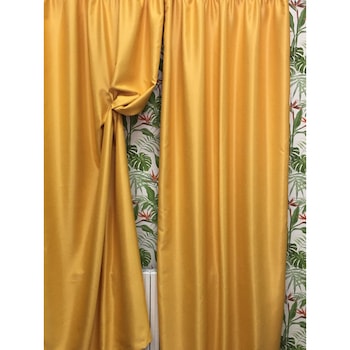 Set draperie, uni, galben oranjat, 140X245X2buc black-out by Liz Line - DP10114 Set draperie, uni, galben oranjat, 140X245X2buc black-out by Liz Line - DP10114