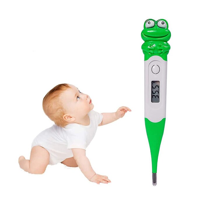 Termometru digital AKU pentru copii Dr. Frog, Ecran LCD, Memorie automata, Micro-chip, Varf flexibil, AK6610F
