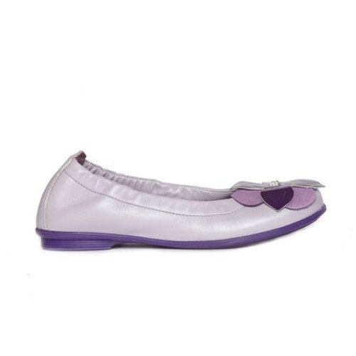 Pantofi copii Lara Pj Shoes din piele naturala, Mov Deschis