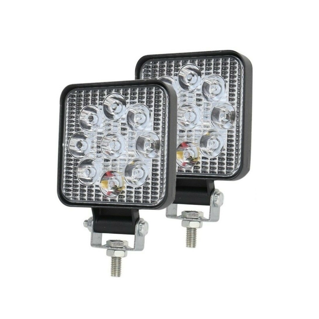 Set 2 LED Proiectore Flexzon 27W , 8.5 x 8.5 cm, 12/24V , Lumina Alba 6500K