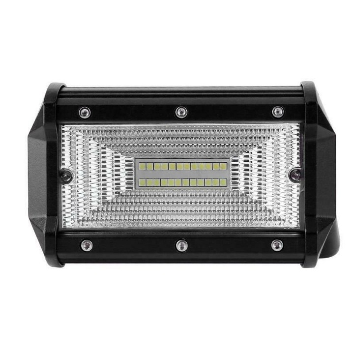 LED Proiectoar Flexzon 72W 12V-24V, 13cm, pentru ATV, Jeep, Motor, Flood