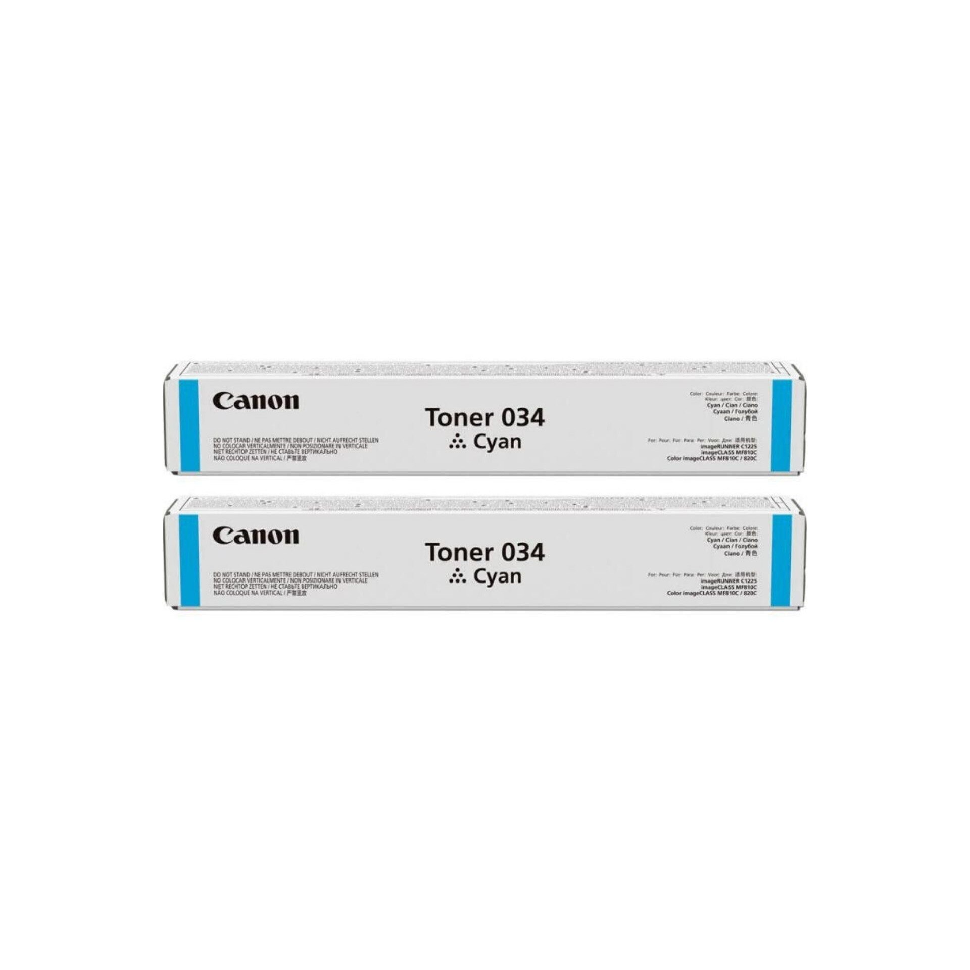 Pachet cartuse toner CRG-034C cyan x2 Canon original 14600 pagini