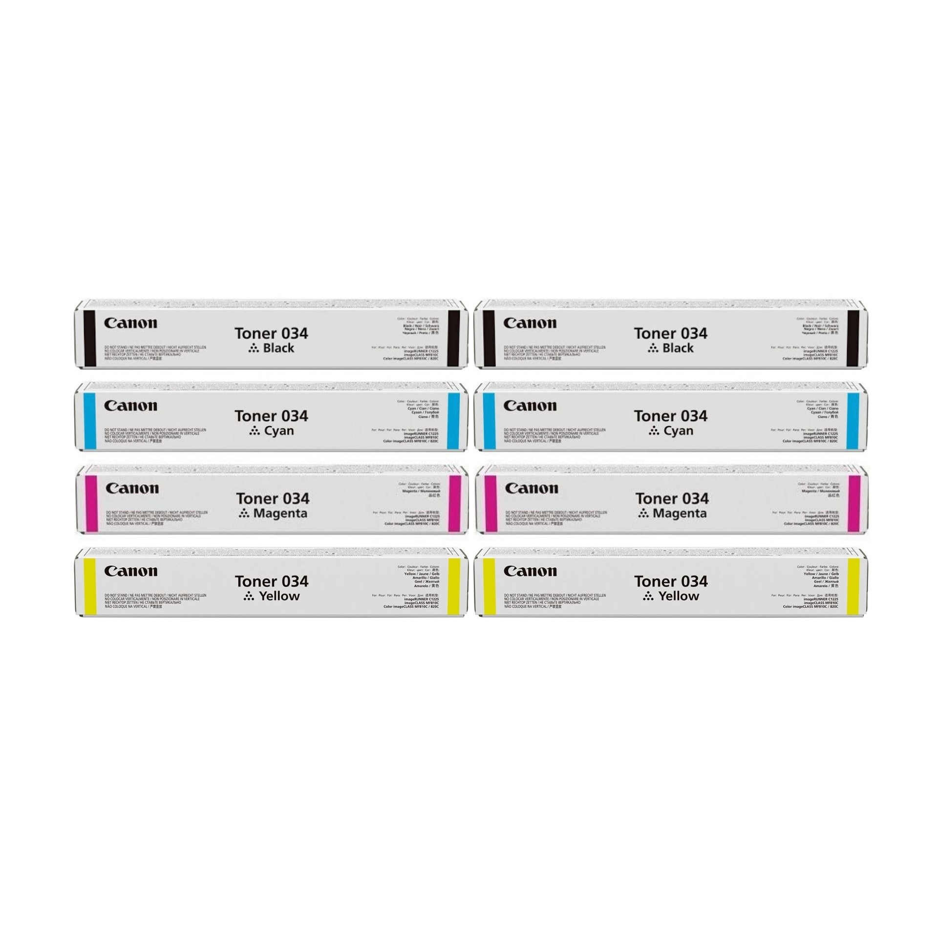 Pachet cartuse toner CRG-034BK negru x2 CRG-034C cyan x2 CRG-034M magenta x2 CRG-034Y galben x2 Canon original 67800 pagini