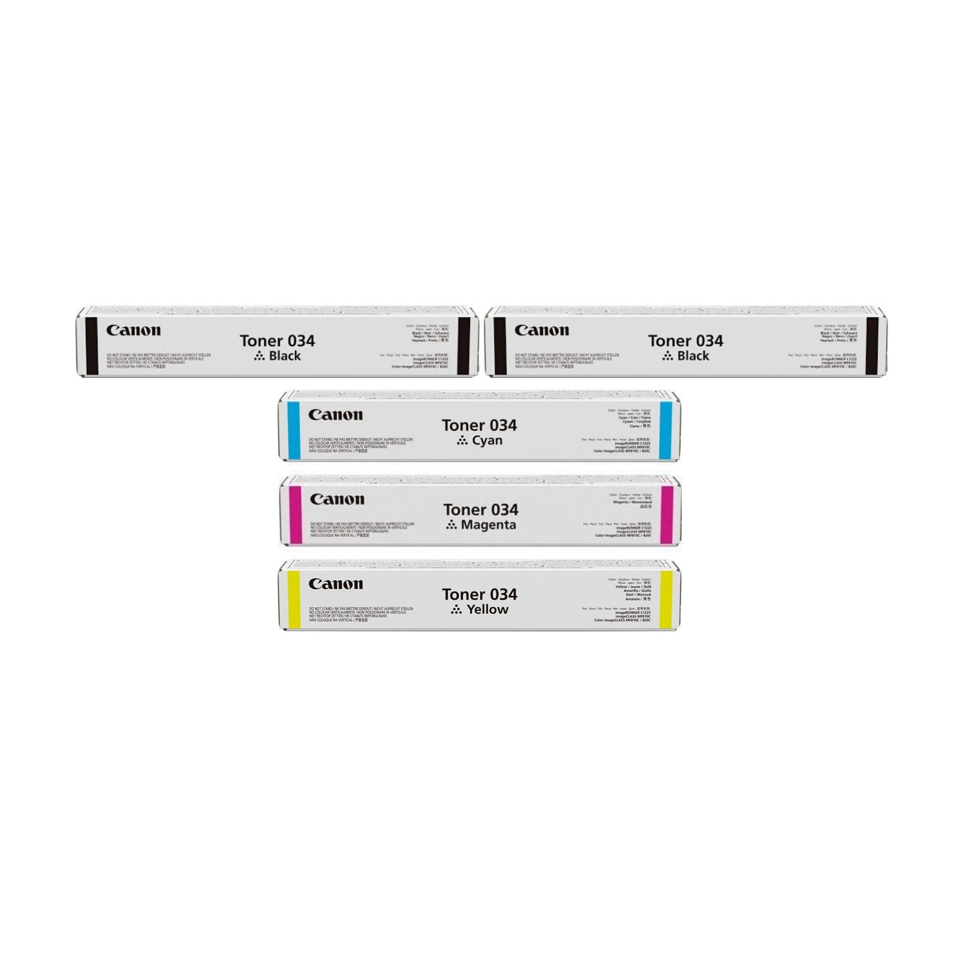 Pachet cartuse toner CRG-034BK negru x2 CRG-034C cyan CRG-034M magenta CRG-034Y galben Canon original 45900 pagini