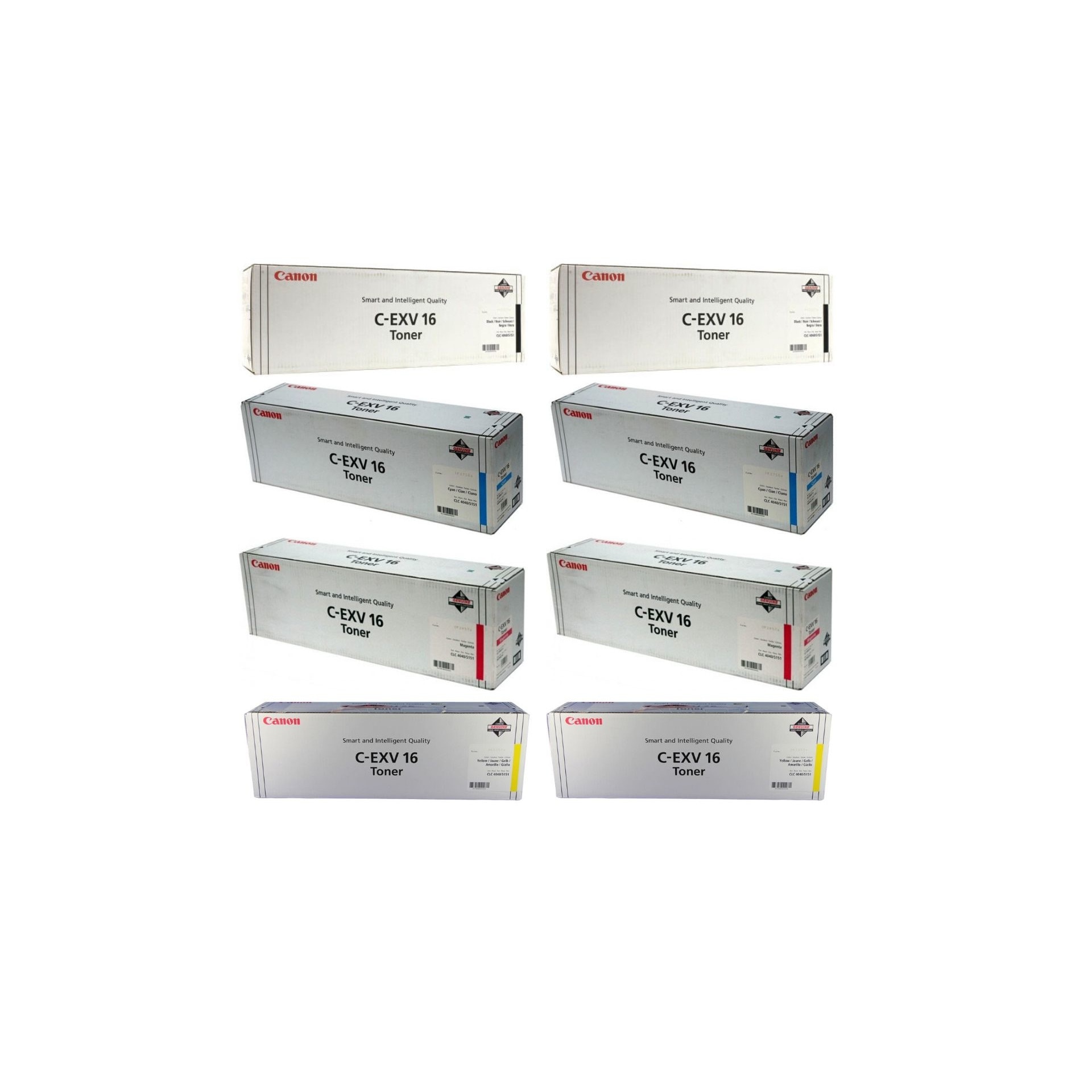 Pachet cartuse toner C-EXV16BK negru x2 C-EXV16C cyan x2 C-EXV16M magenta x2 C-EXV16Y galben x2 Canon 270000 pagini