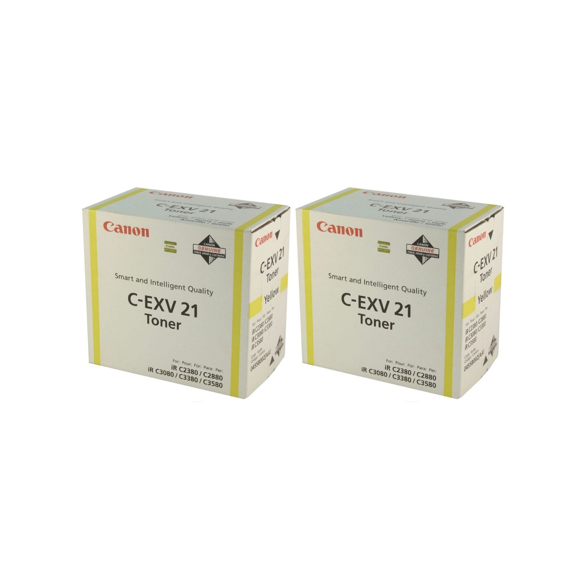 Pachet cartuse toner C-EXV21Y galben x2 Canon original 28000 pagini