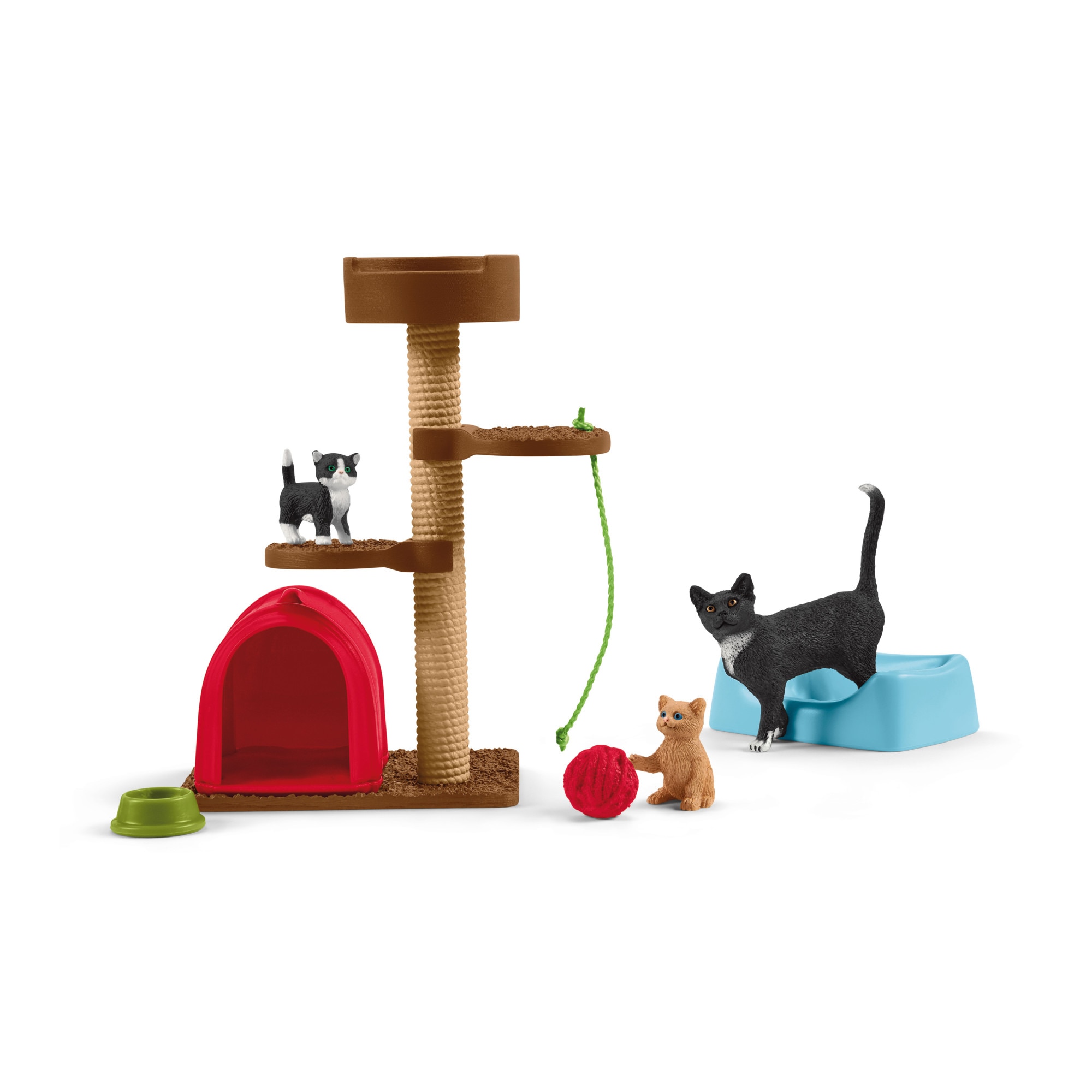 Set figurine Schleich-Instrument de joaca pentru pisici dragute