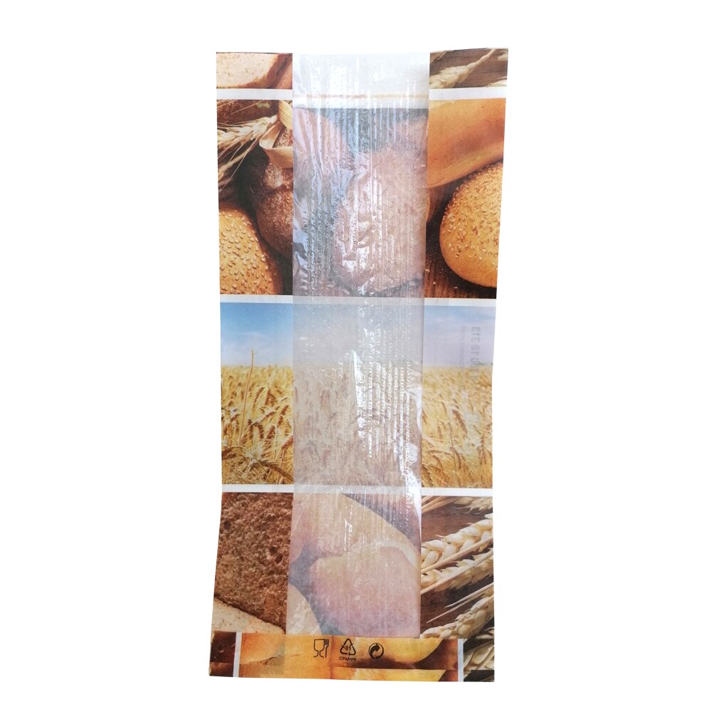 Pungi hartie alba, cu fereastra, 17x6x37 cm, imprimate, 100 buc/set